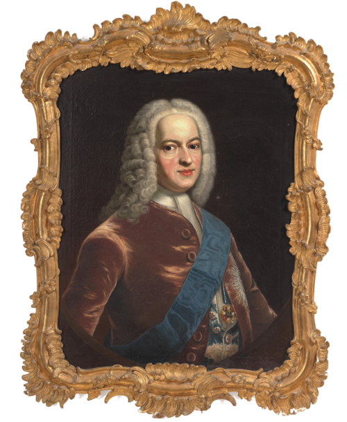 Portræt af lensgreve Johan Sigismund Schulin (1694–1750), 1750, Andreas Petersen Brunnich