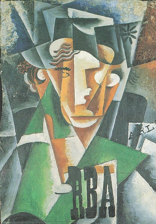 Study for a portrait, 1915, Lioubov Popova