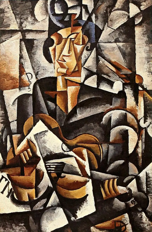 Lady with a Guitar, 1915, Lioubov Popova