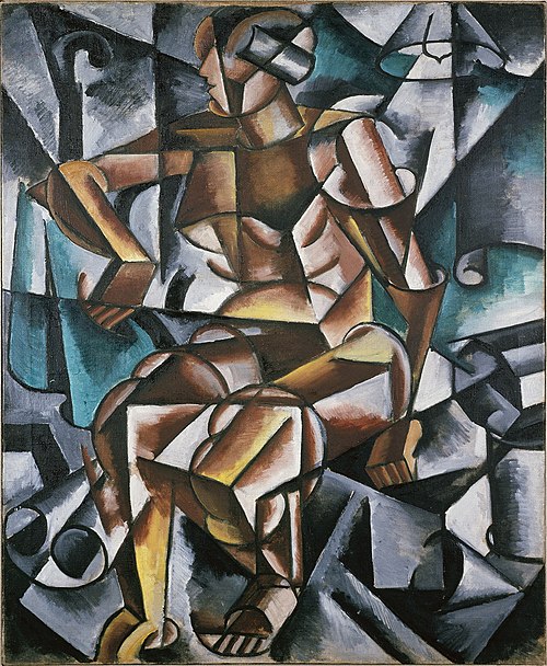 Sitzender weiblicher Akt, 1913, Lioubov Popova