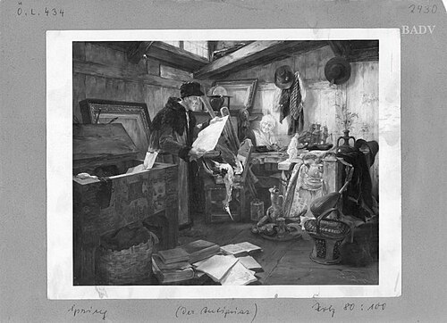 in the studio, 1868, Alfons Spring