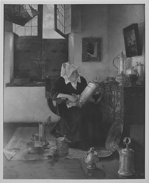Ein Putztag, 1900, Alfons Spring