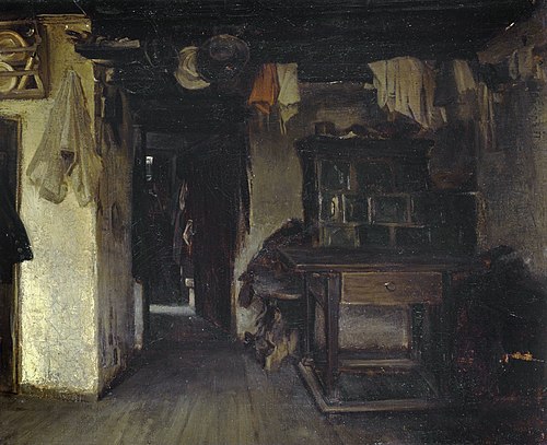 Interior of a Farmhouse, 1869, Alfons Spring