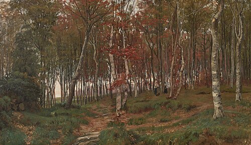 Skogsinteriør, 1880, Kitty Lange Kielland