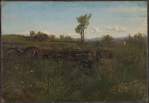 Landscape Study from the Environs of Carlsruhe, 1873, Kitty Lange Kielland