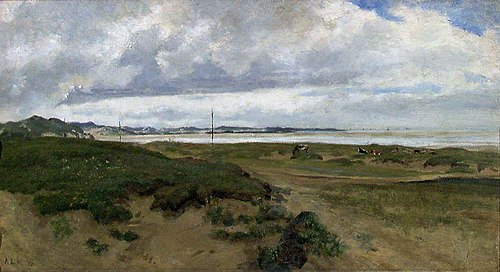 Landscape Study from Ogna at Jæren, 1878, Kitty Lange Kielland