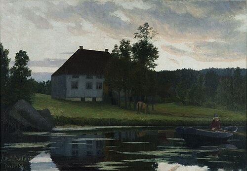 Efter Solnedgang, 1886, Kitty Lange Kielland
