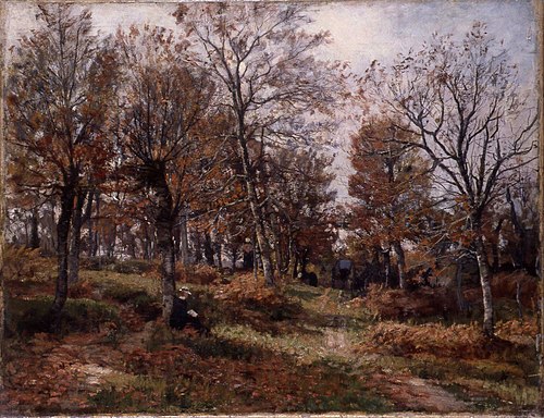 Skogsinteriør fra Douarnenez, 1880, Kitty Lange Kielland