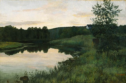 Sommernatt i Sandviken, 1891, Kitty Lange Kielland