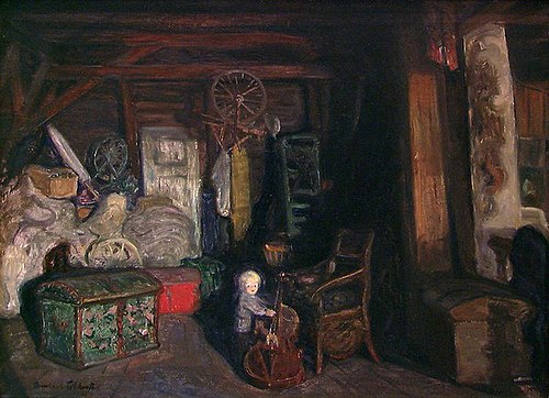 The dark Attic, 1905, Bernhard Dorotheus Folkestad