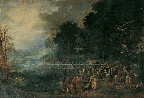 Landschaft mit Festgesellschaft, , Johann Jakob Hartmann