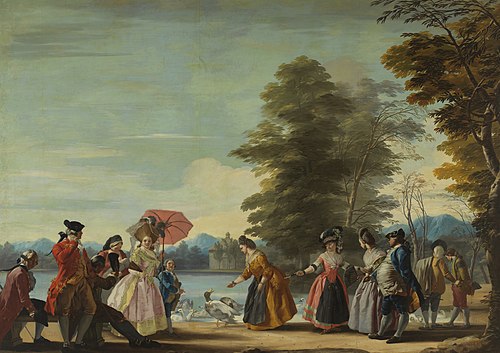 Un paseo a la orilla del Estanque del Retiro, 1751, José del Castillo