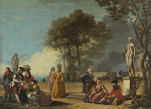 El parque del Retiro con paseantes, 1779, José del Castillo