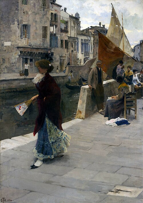 She is a model, 1884, Ettore Tito