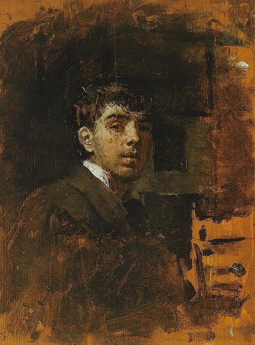 Self-portrait, 1876, Ettore Tito