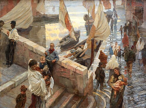 After the rain in Chioggia, 1905, Ettore Tito