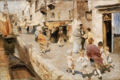 Breezy day in Venice, 1895, Ettore Tito