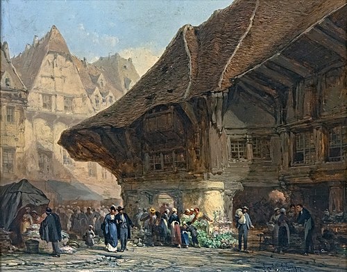 Le marché, 1877, Léonard Saurfelt