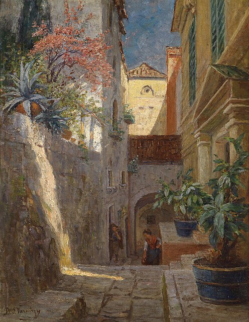 Blick in eine südliche Gasse, 1936, Bertha von Tarnóczy