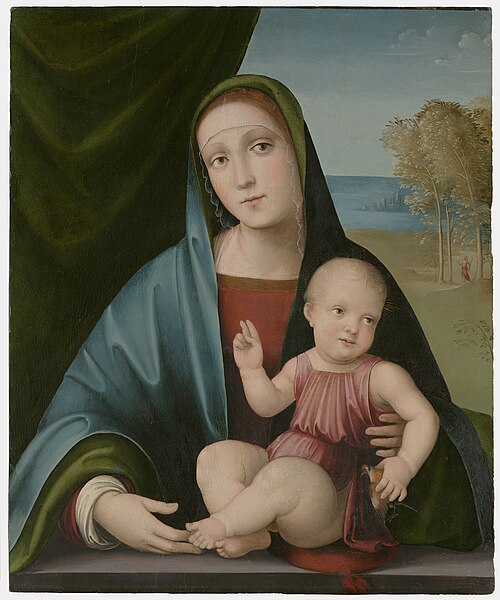 Virgin and Child on a Parapet, 1513, Francesco Francia