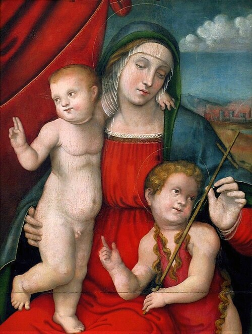 Virgin and Child with Saint John the Baptist., 1510, Francesco Francia