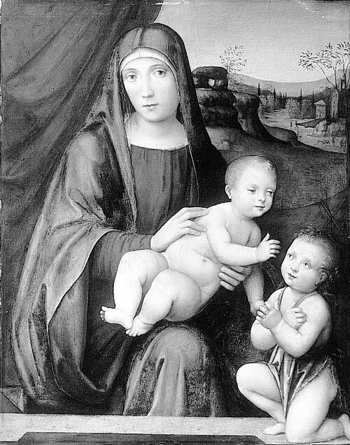 The Virgin and Child with the Young St. John, 1500, Francesco Francia