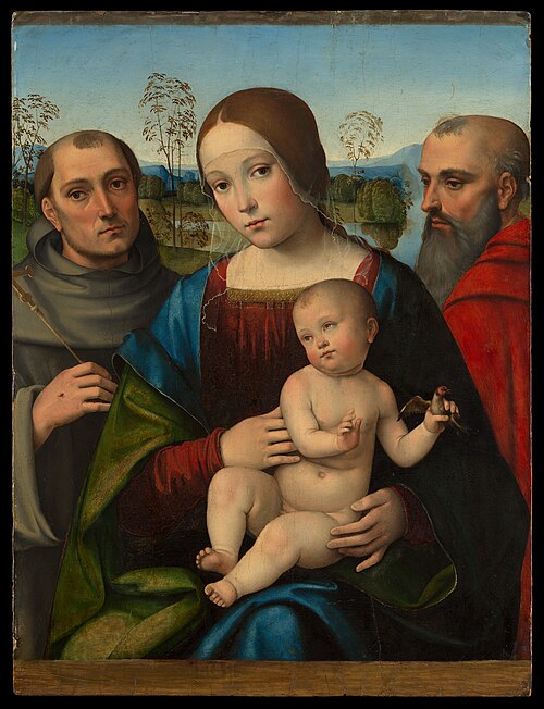 Madonna and Child with Saints Francis and Jerome, 1505, Francesco Francia