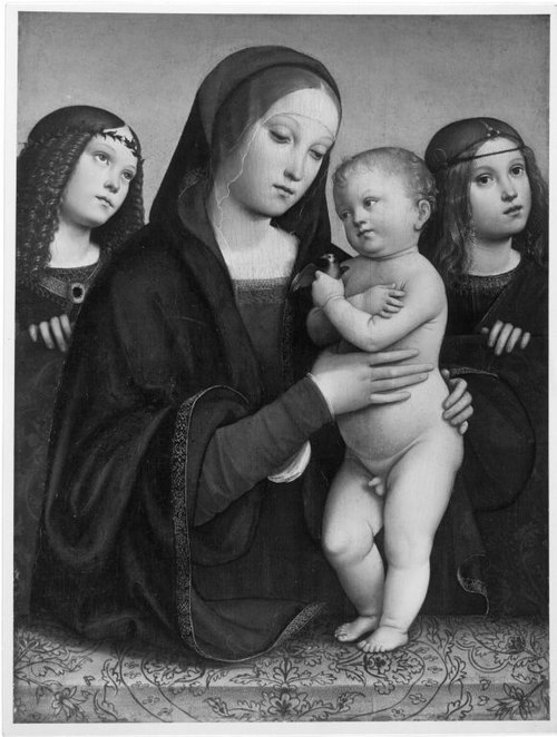 Maria mit dem Kinde und zwei Engeln, 1495, Francesco Francia