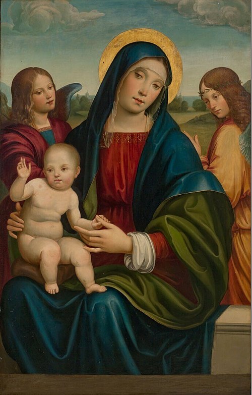 Madonna and Child with Two Angels, 1825, Francesco Francia