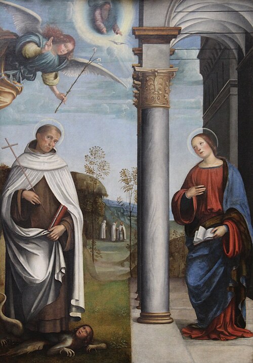 L'Annonciation avec Saint Albert carmélite, 1503, Francesco Francia