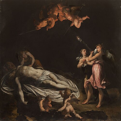 Christ Mourned by Angels, , Felice Brusasorci