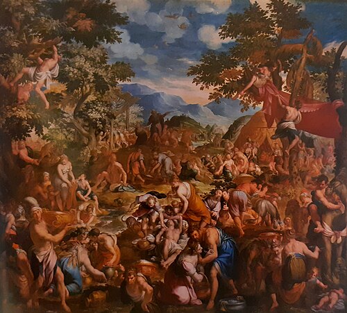 La caduta della manna nel deserto, 1602, Felice Brusasorci
