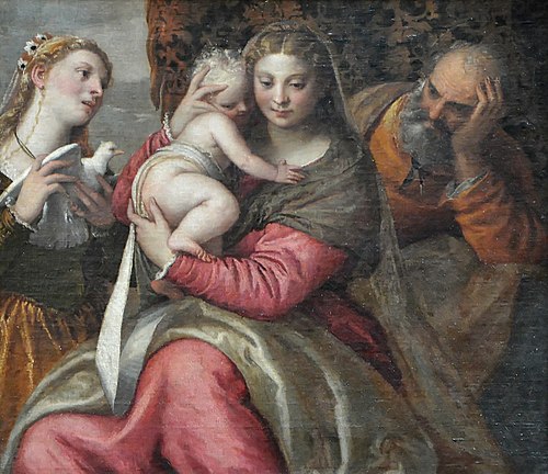 La Sainte Famille avec une sainte, 1560, Felice Brusasorci