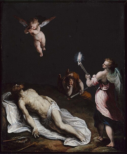 Dead Christ Mourned by Angels, , Felice Brusasorci