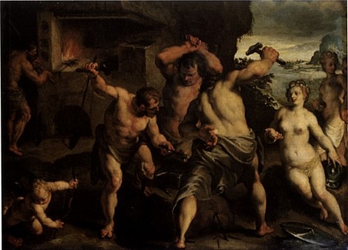 Venus at the Forge of Vulcan, 1600, Felice Brusasorci