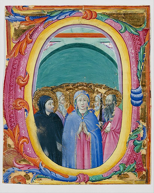 All Saints in an Initial E or O, 1430, Maître de l'Observance