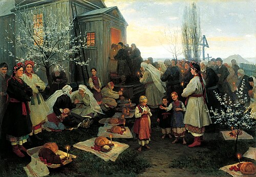 Waiting for the Blessing, 1891, Mykola Pymonenko