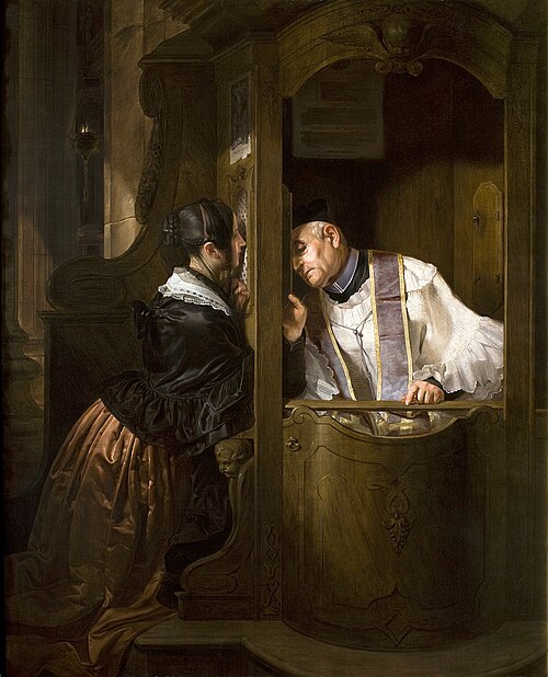 The Confession, 1838, Giuseppe Molteni