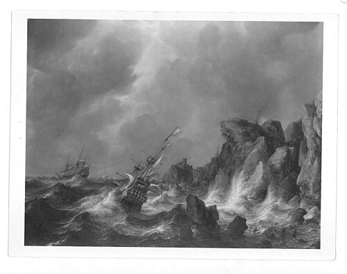 seascape in storm, 1647, Jan Abrahamsz Beerstraaten