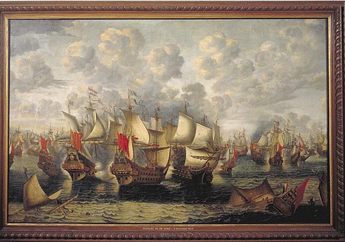 De eerste fase van de zeeslag in de Sont, 8 november 1658, 1660, Jan Abrahamsz Beerstraaten