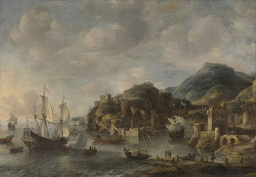 Dutch ships in a foreign port, 1658, Jan Abrahamsz Beerstraaten
