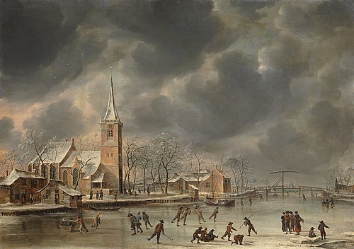 Winter Landscape (Ouderkerk aan de Amstel), 1659, Jan Abrahamsz Beerstraaten