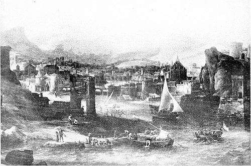 View of a Foreign Harbor with Various Vessels, 1654, Jan Abrahamsz Beerstraaten