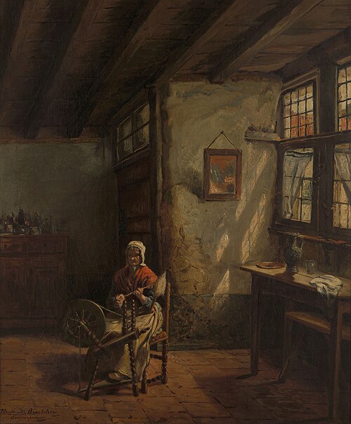 The Spinner, 1867, Henri de Braekeleer