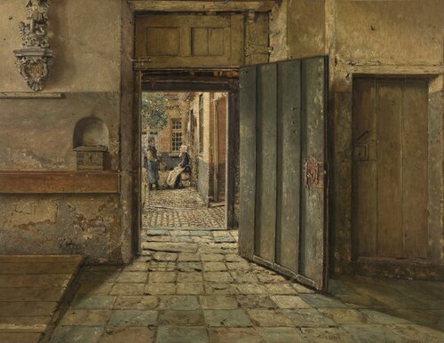 The Conversation, 1884, Henri de Braekeleer