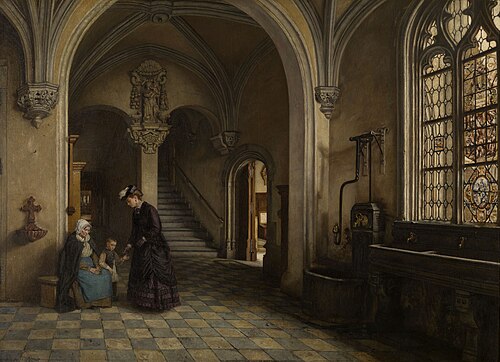 Interior of the Church of Saint Paul in Antwerp, 1867, Henri de Braekeleer