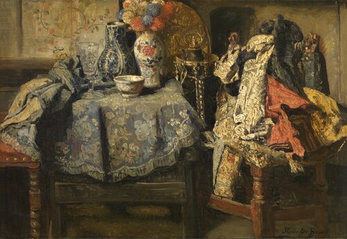 Still Life Requisites, 1885, Henri de Braekeleer