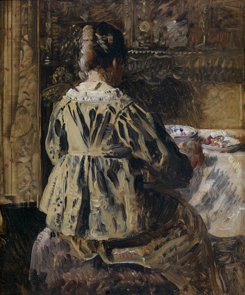 The Meal or Woman Seen from the Back, 1883, Henri de Braekeleer