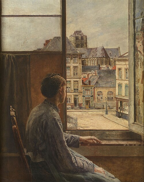 The Teniersplaats in Antwerp, 1878, Henri de Braekeleer
