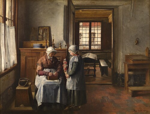 Grandmother's Feast, 1873, Henri de Braekeleer